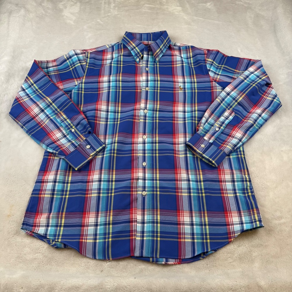 Polo Ralph Lauren Men's Classic Fit Performance Plaid Button Down Shirt XL